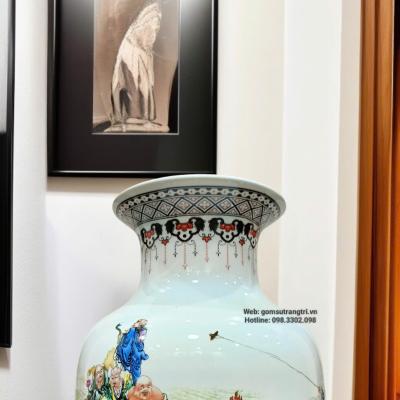 bình sứ, bình tích thập bát la hán, bình gốm sứ, bình hoa trung quốc, gốm sứ giang tây, gốm sứ trung quốc